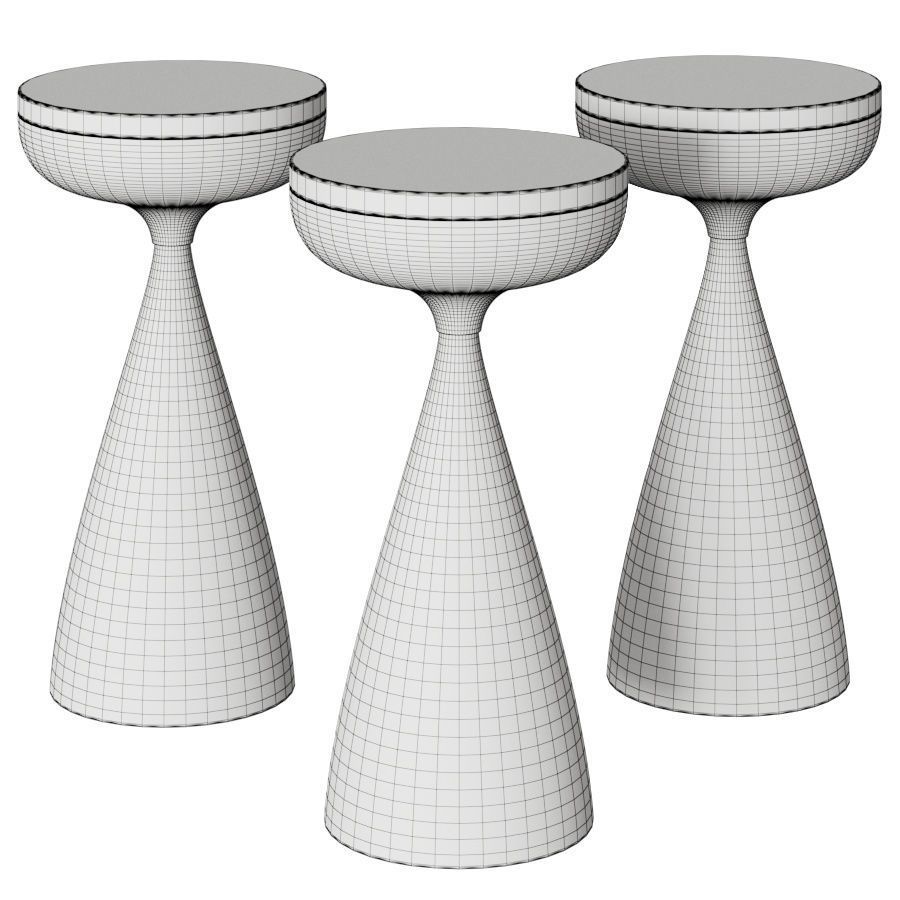 Porustudio Lignum Coffee Tables 3D model_1