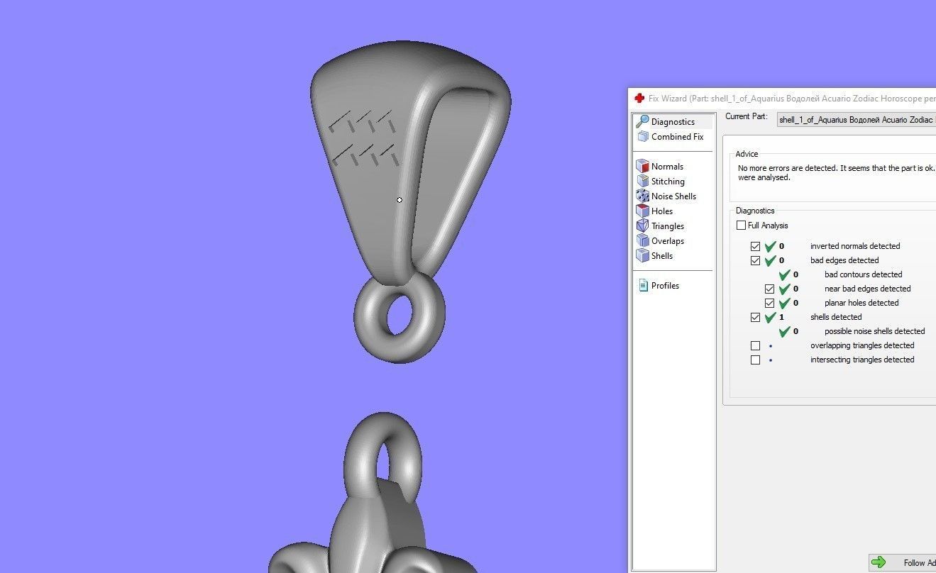 Aquarius Vodolyey Acuario Zodiac Horoscope pendant medalion 3D print model_8