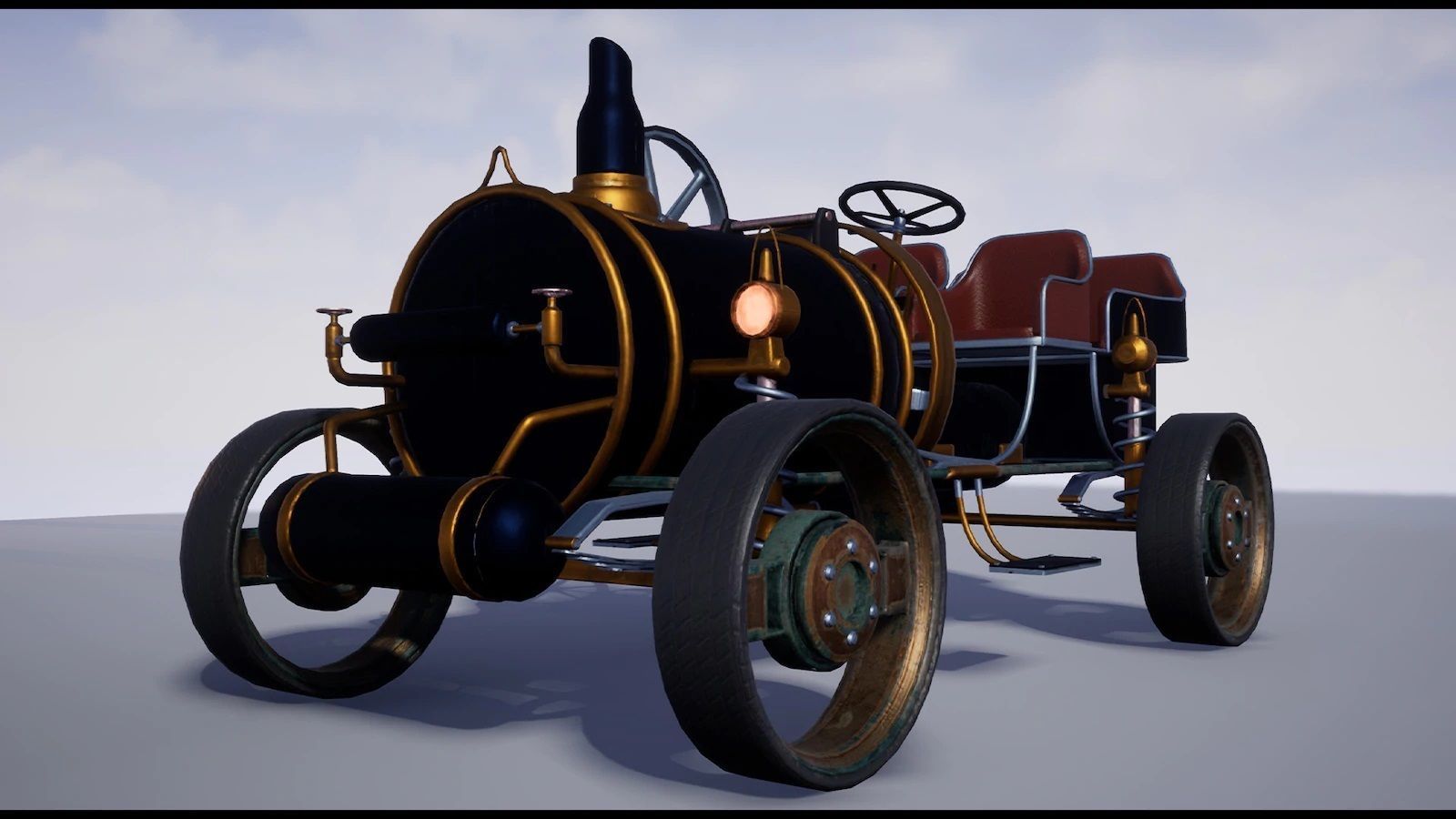 SteamPunk Victorian Vehicles Low-poly 3D model_11