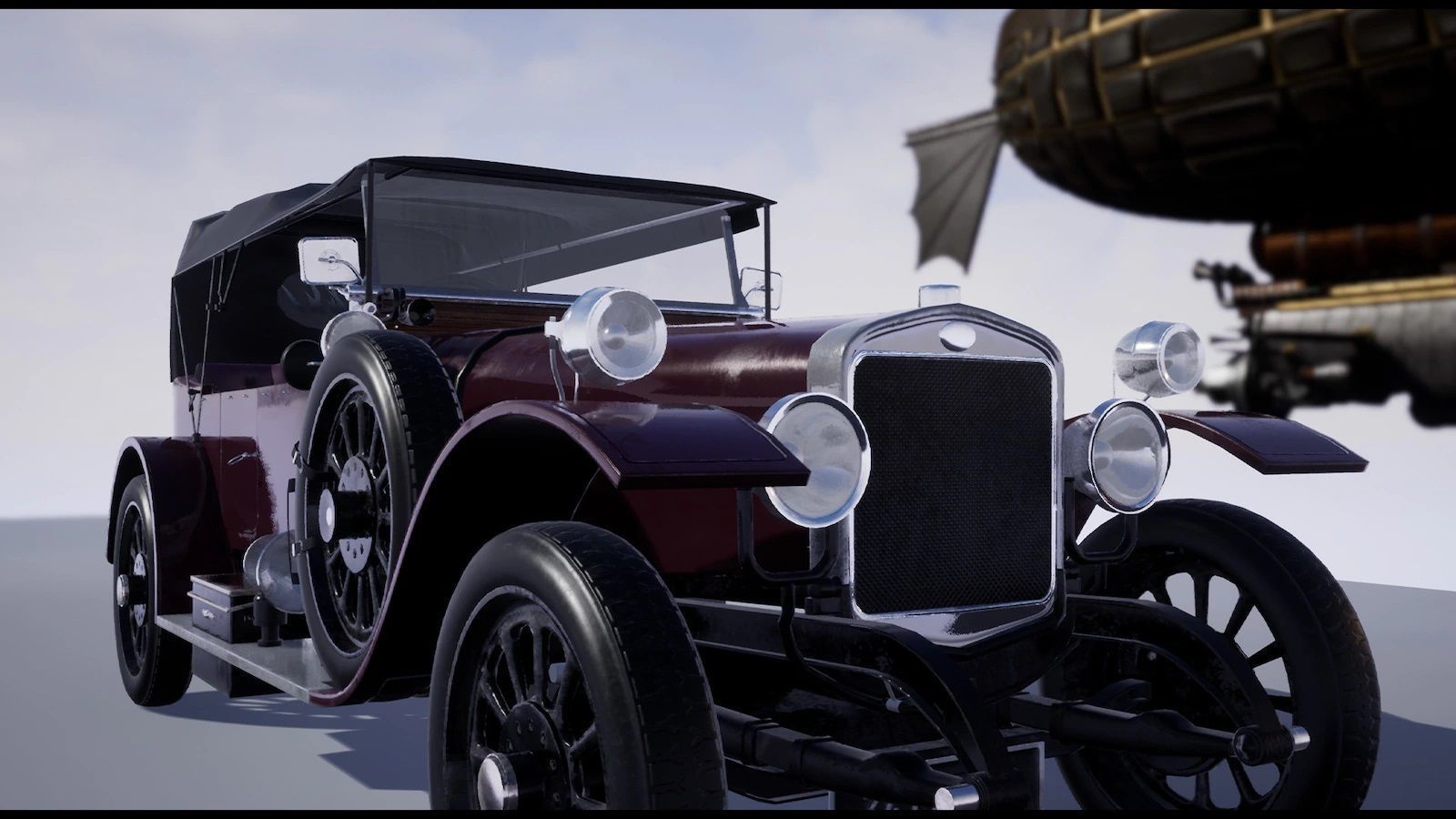 SteamPunk Victorian Vehicles Low-poly 3D model_7