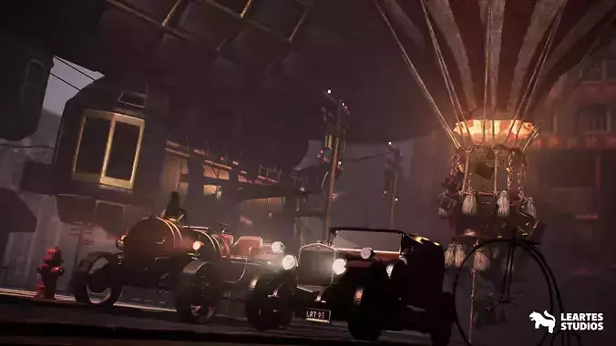 SteamPunk Victorian Vehicles Low-poly 3D model