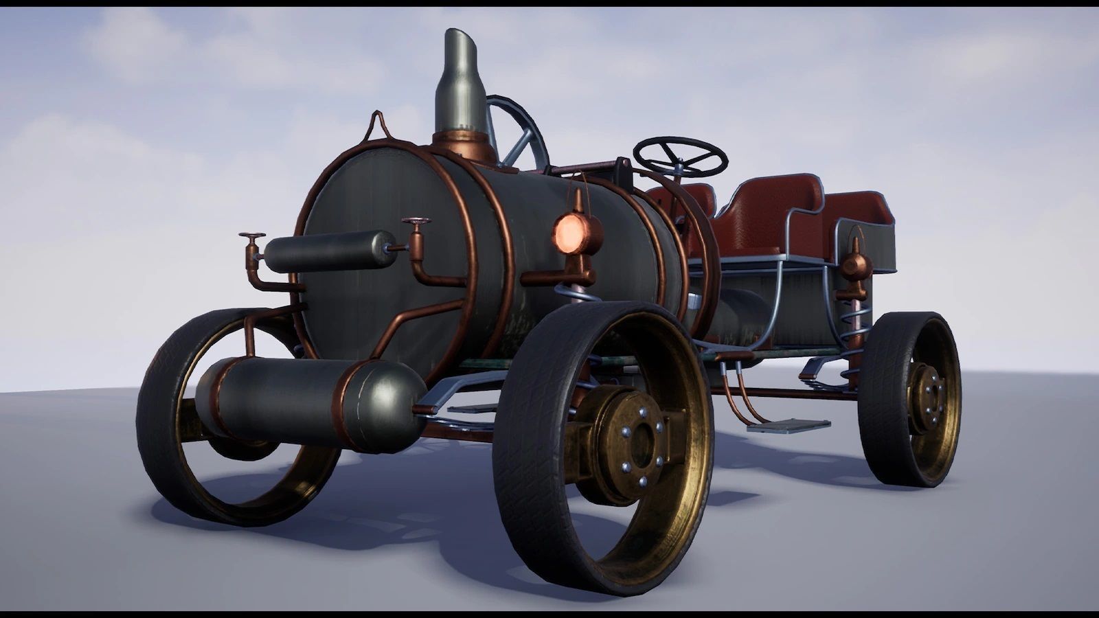 SteamPunk Victorian Vehicles Low-poly 3D model_12
