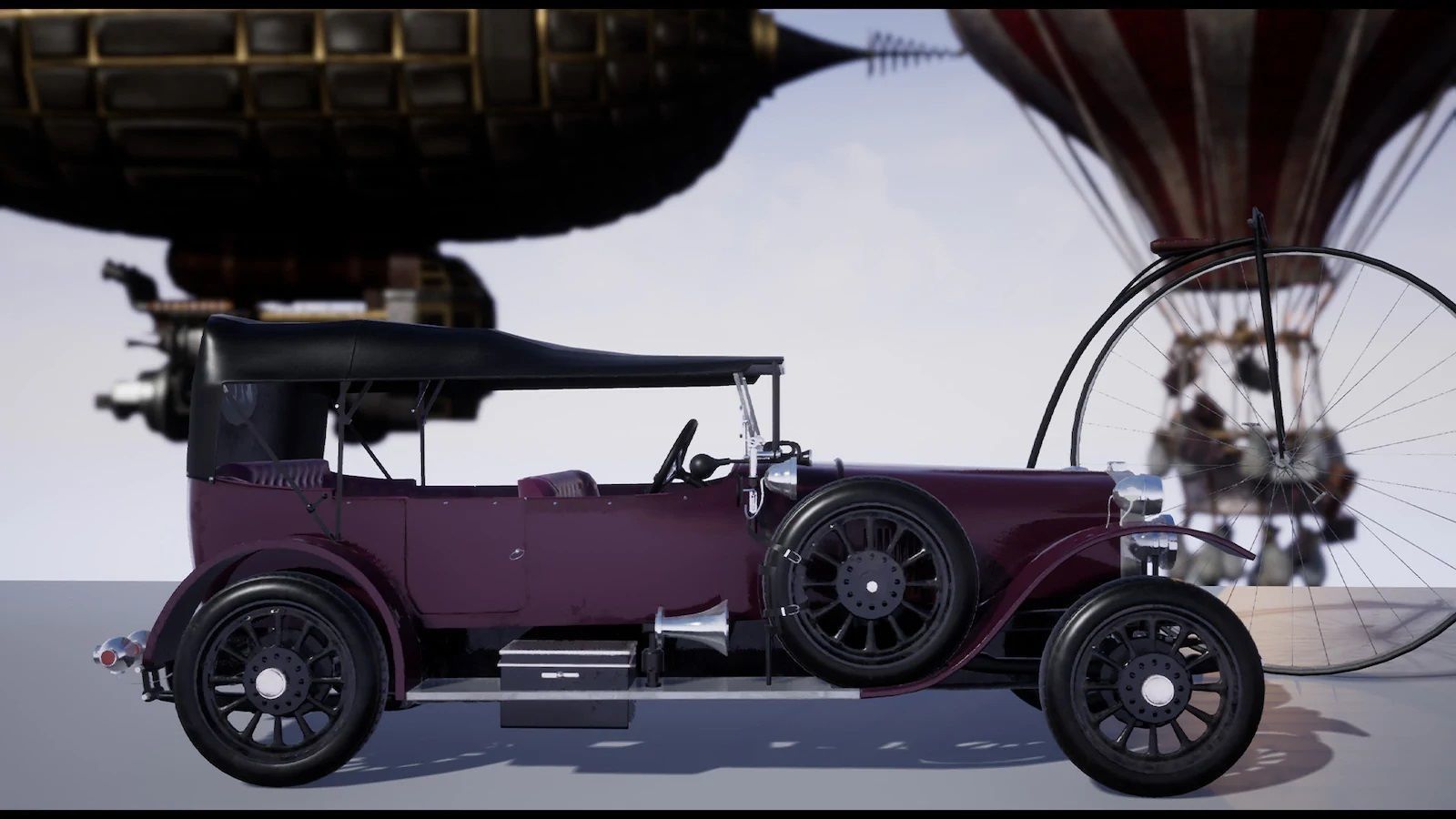 SteamPunk Victorian Vehicles Low-poly 3D model_4