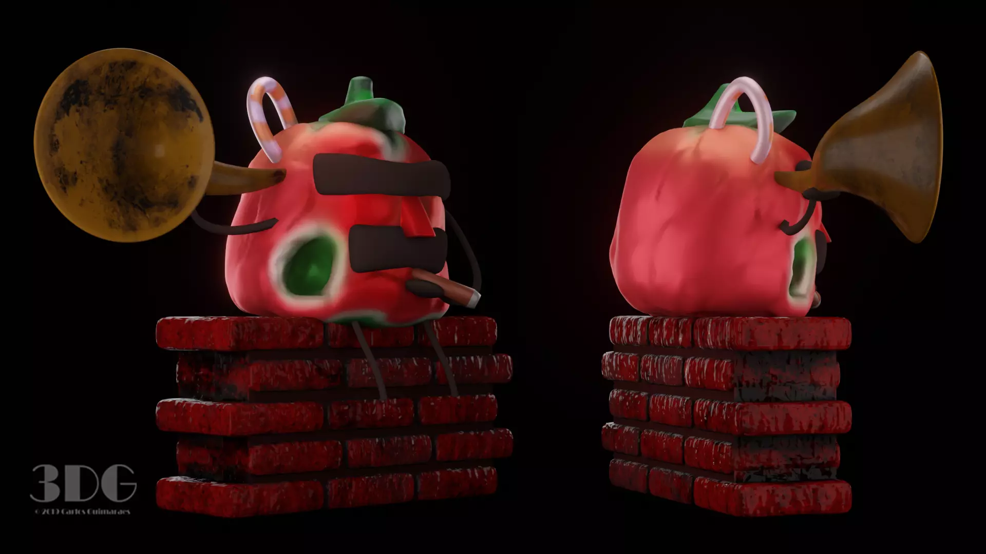 Rotten Tomato 3D model