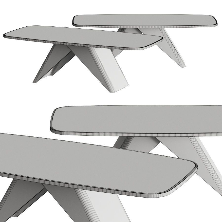 Tonin Casa Maitre Dining Tables 3D model_1