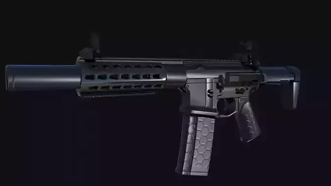 Honey-Badger silver rifle