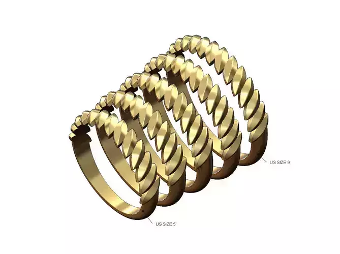 Tilted wheat leaf band 