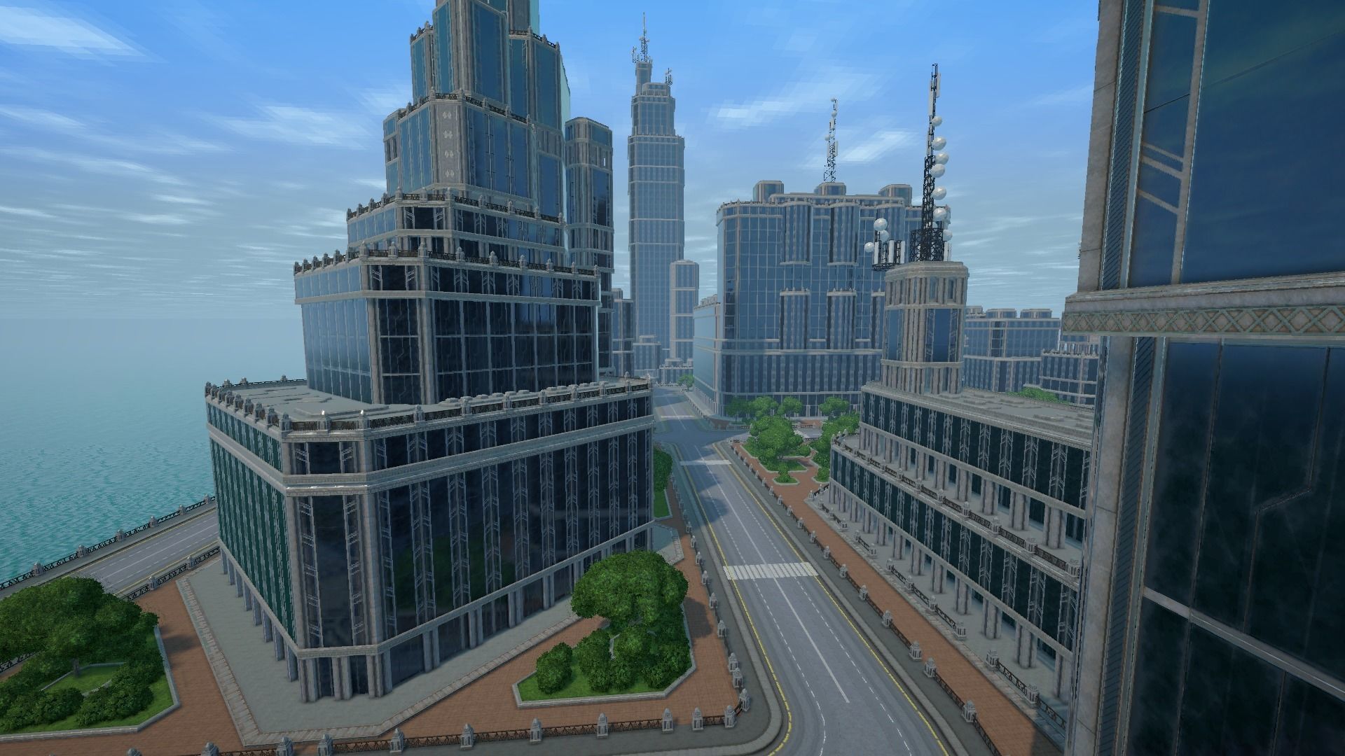 Sci fi city low-poly constructor Low-poly 3D model_7