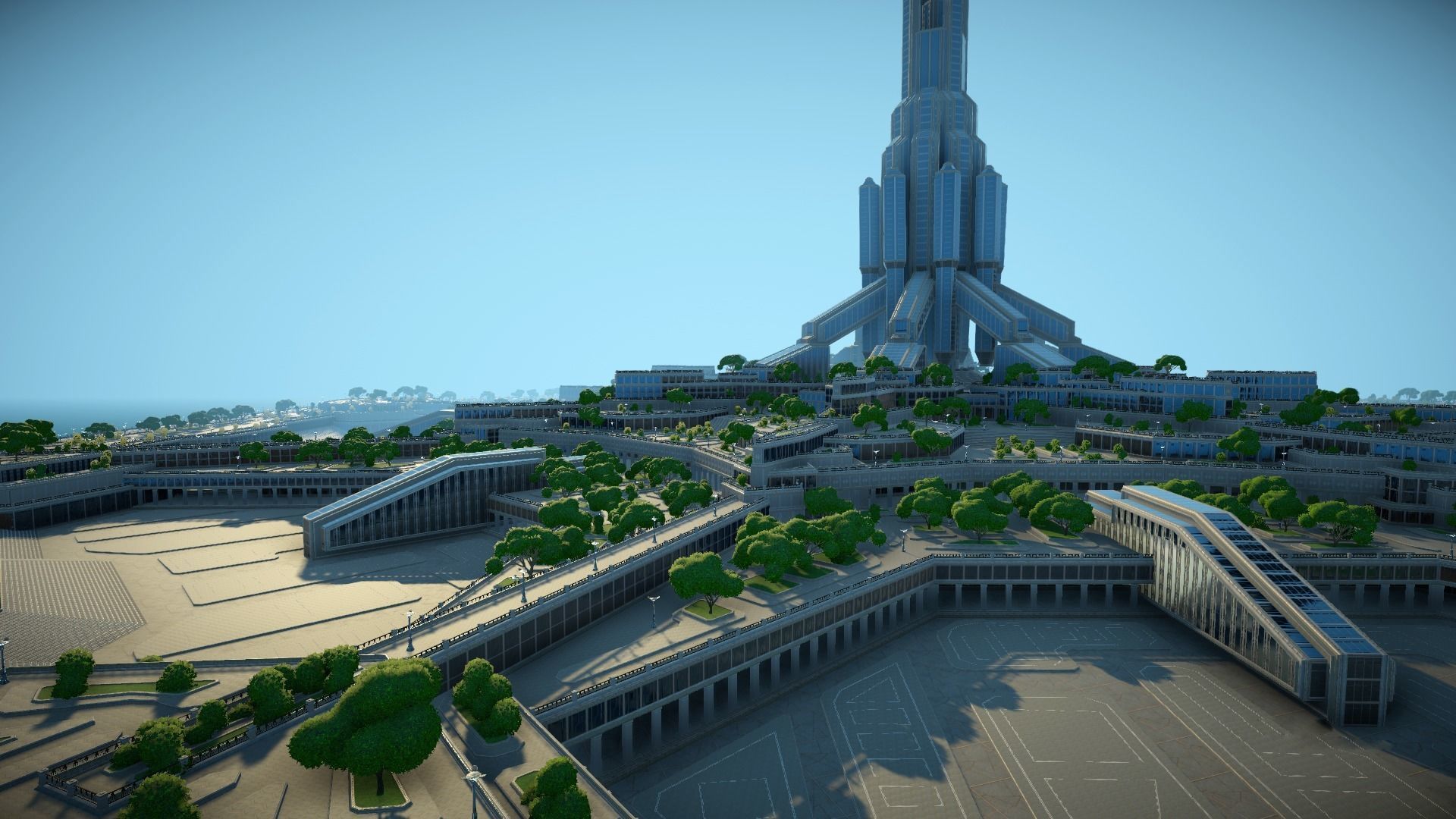 Sci fi city low-poly constructor Low-poly 3D model_48