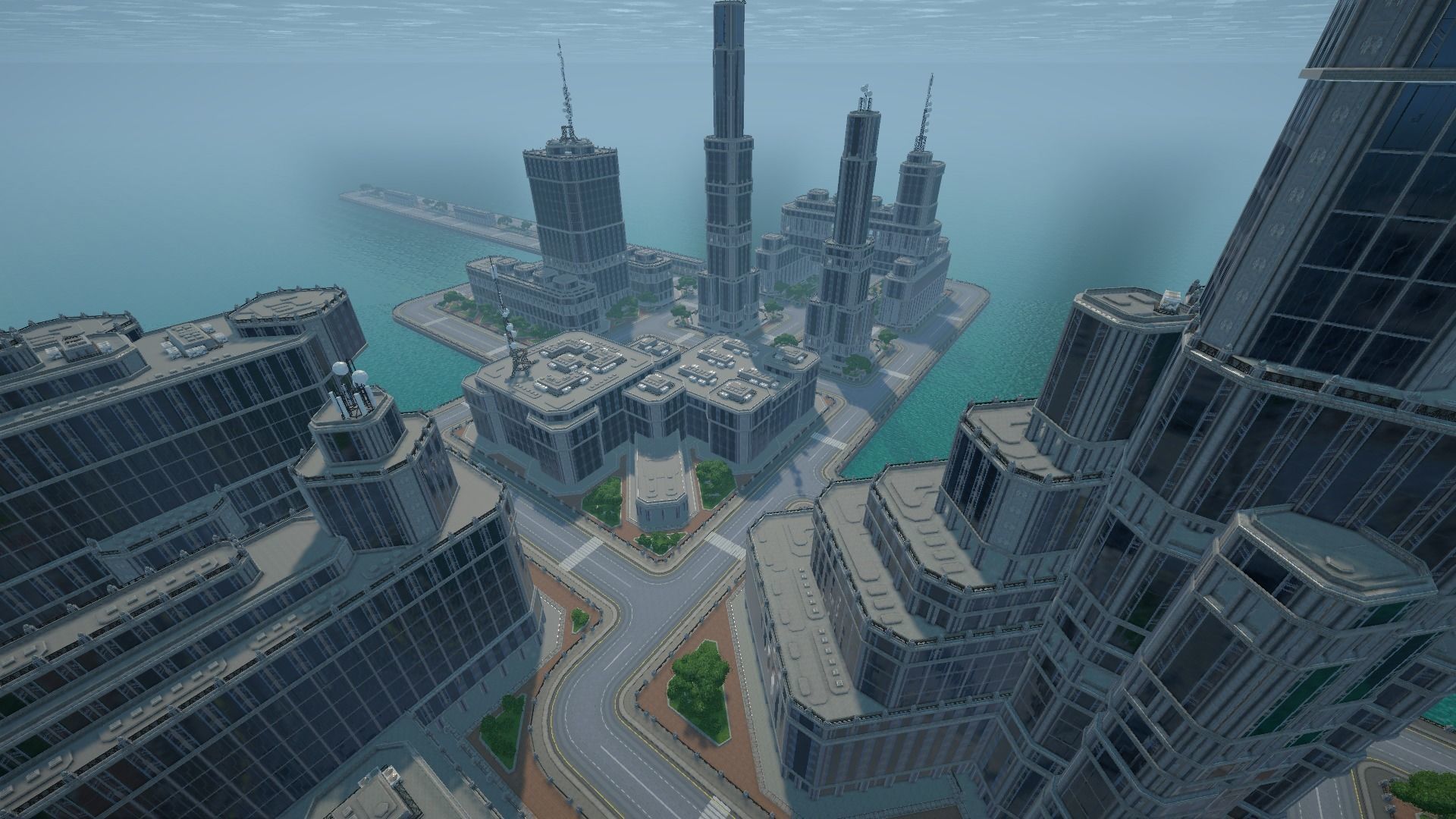 Sci fi city low-poly constructor Low-poly 3D model_11