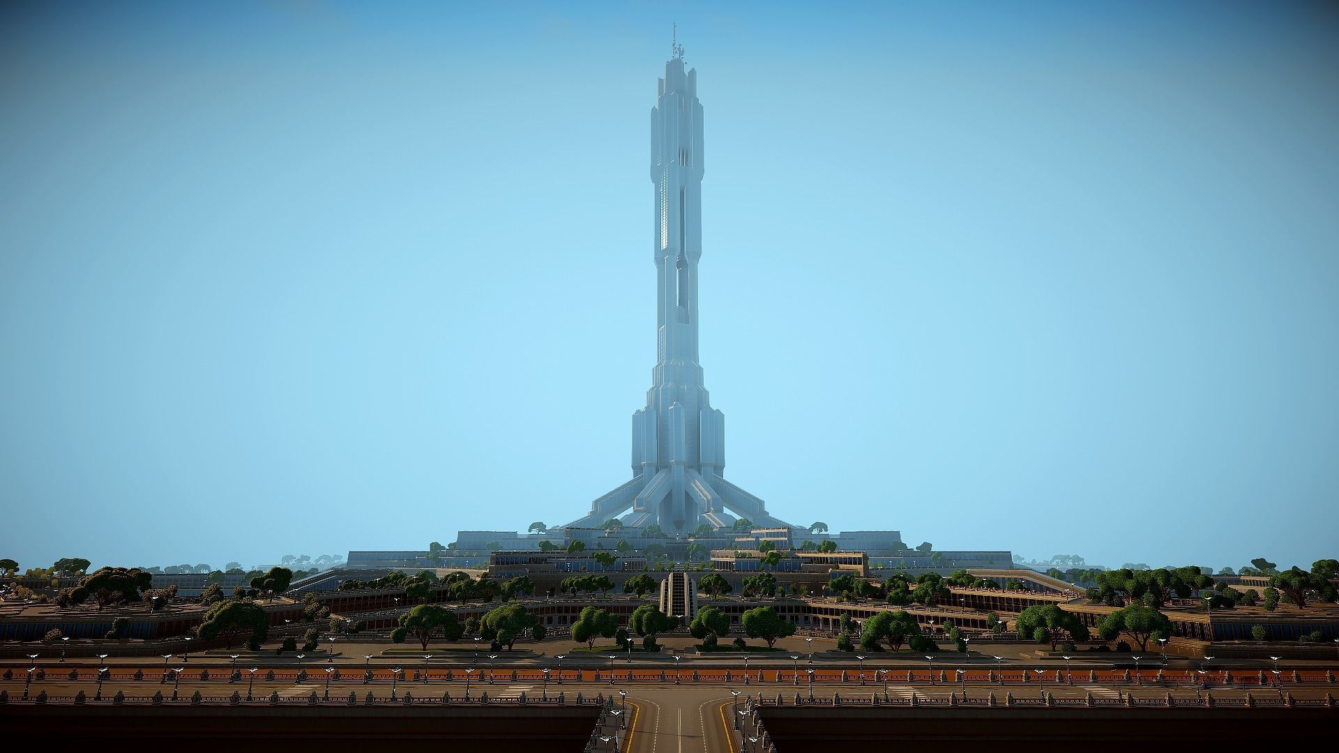 Sci fi city low-poly constructor Low-poly 3D model_49