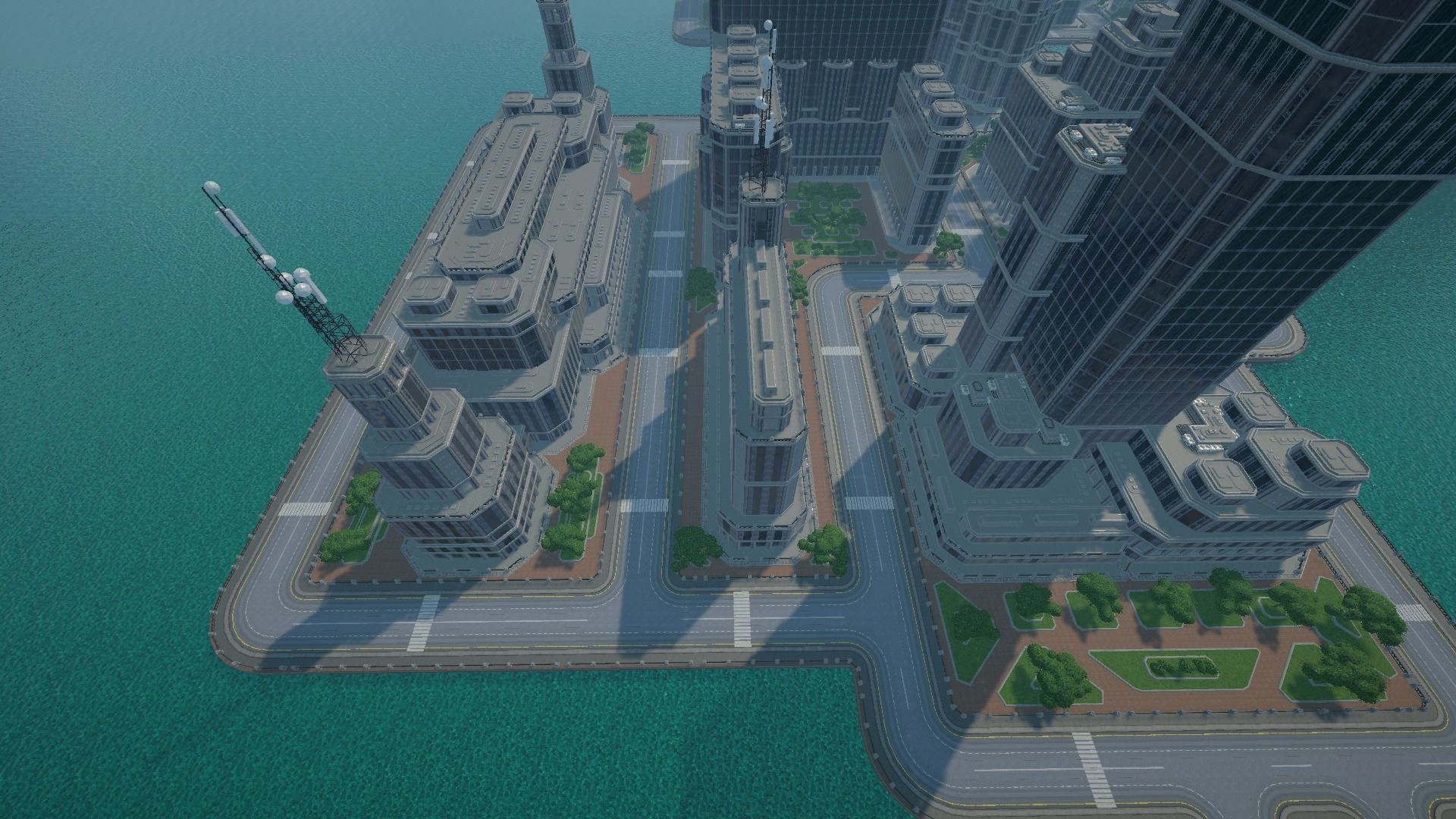 Sci fi city low-poly constructor Low-poly 3D model_27