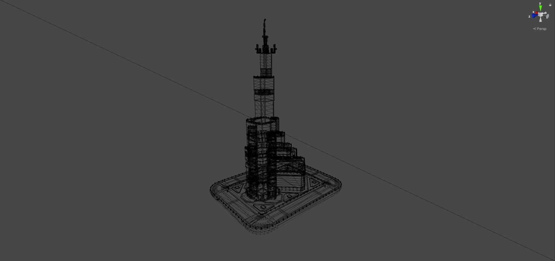 Sci fi city low-poly constructor Low-poly 3D model_35