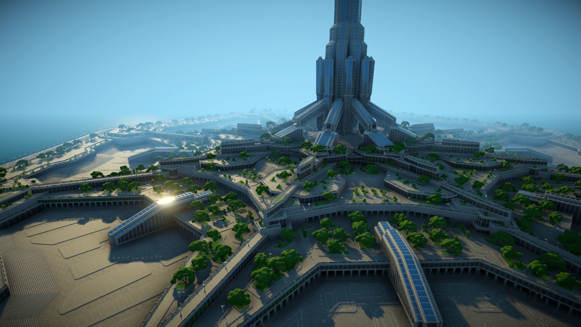 Sci fi city low-poly constructor Low-poly 3D model_3