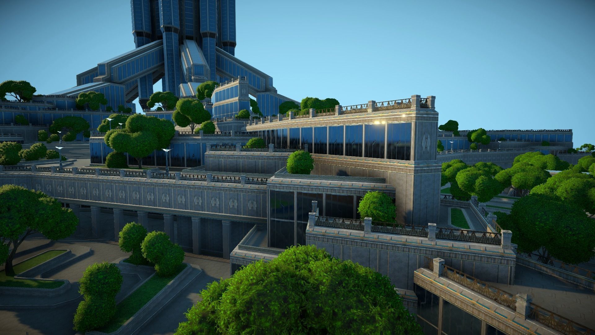 Sci fi city low-poly constructor Low-poly 3D model_51