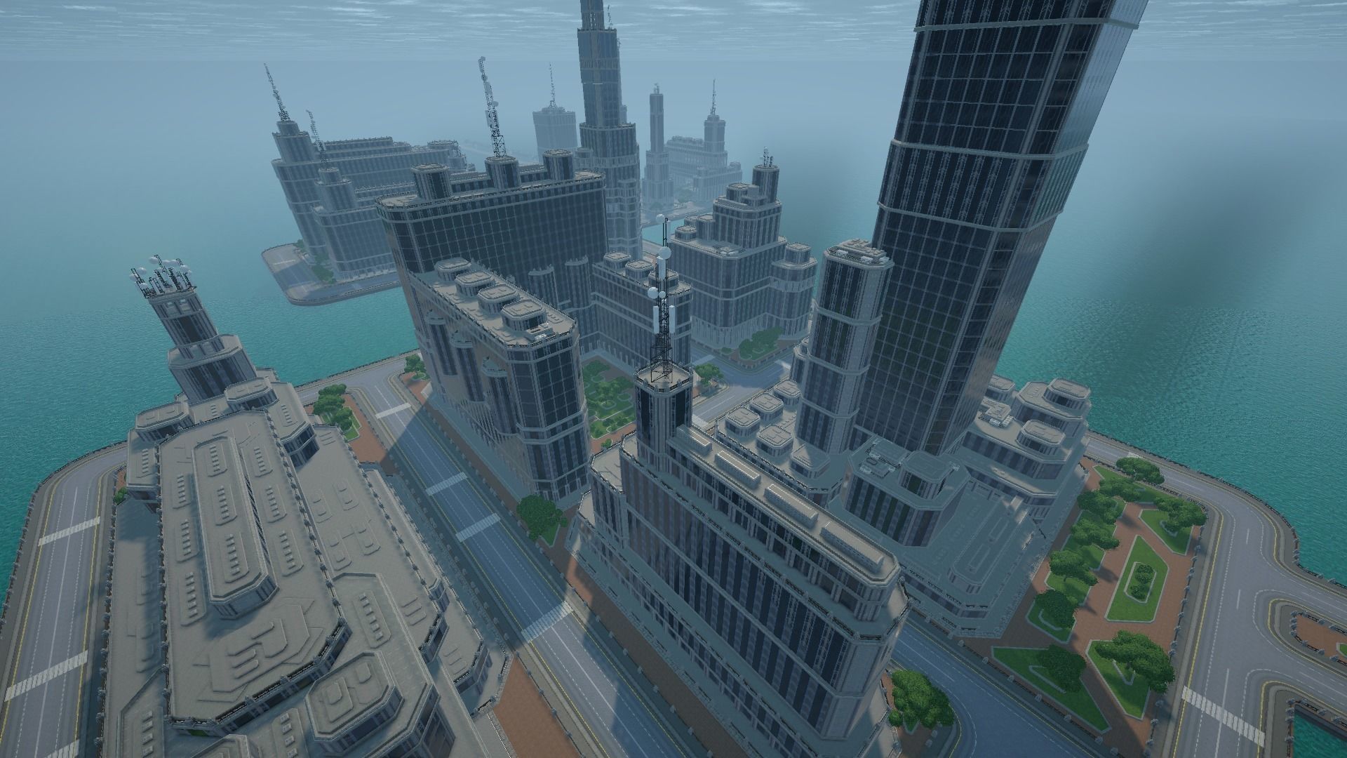 Sci fi city low-poly constructor Low-poly 3D model_26