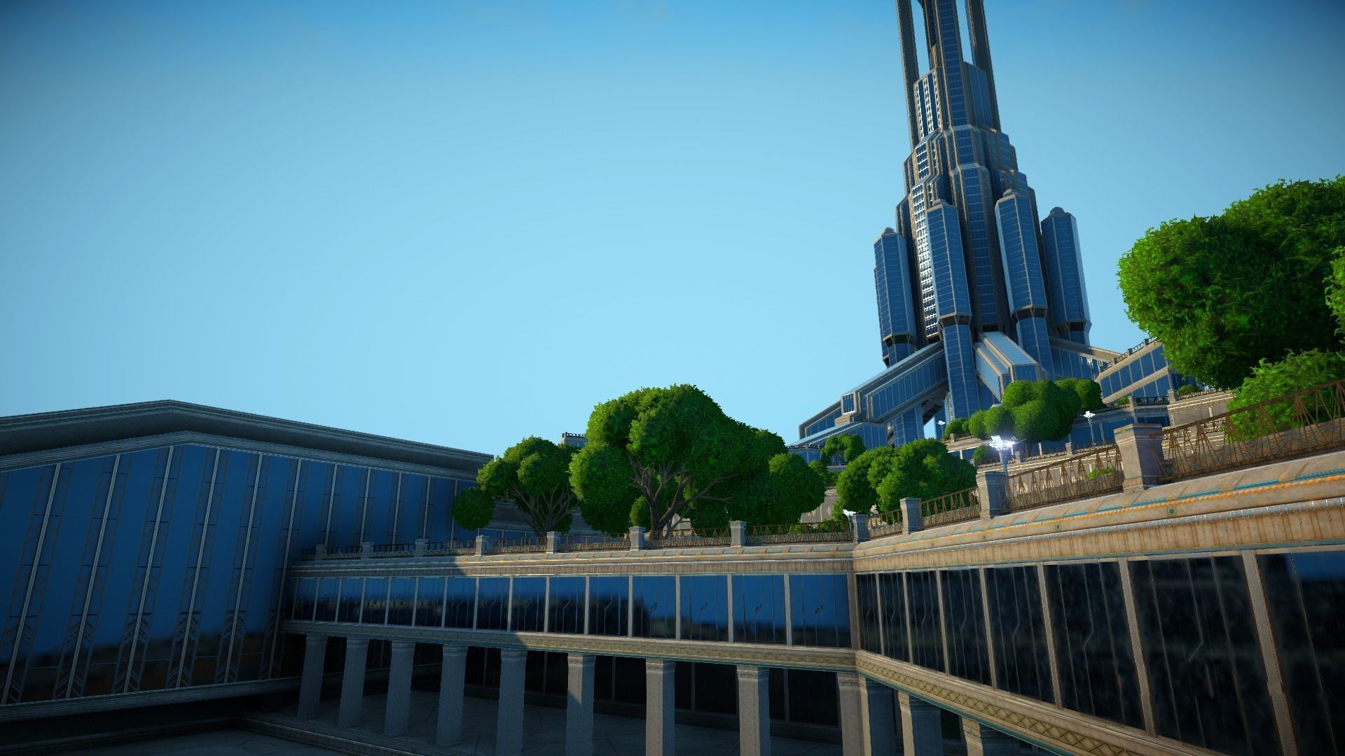 Sci fi city low-poly constructor Low-poly 3D model_39