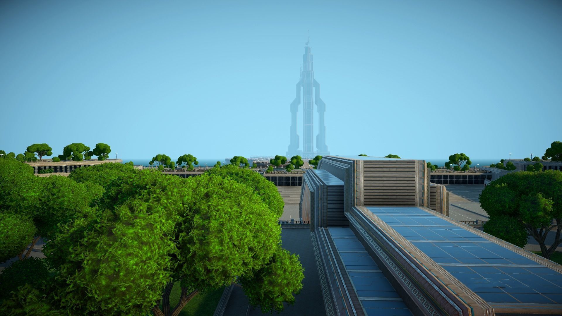 Sci fi city low-poly constructor Low-poly 3D model_46