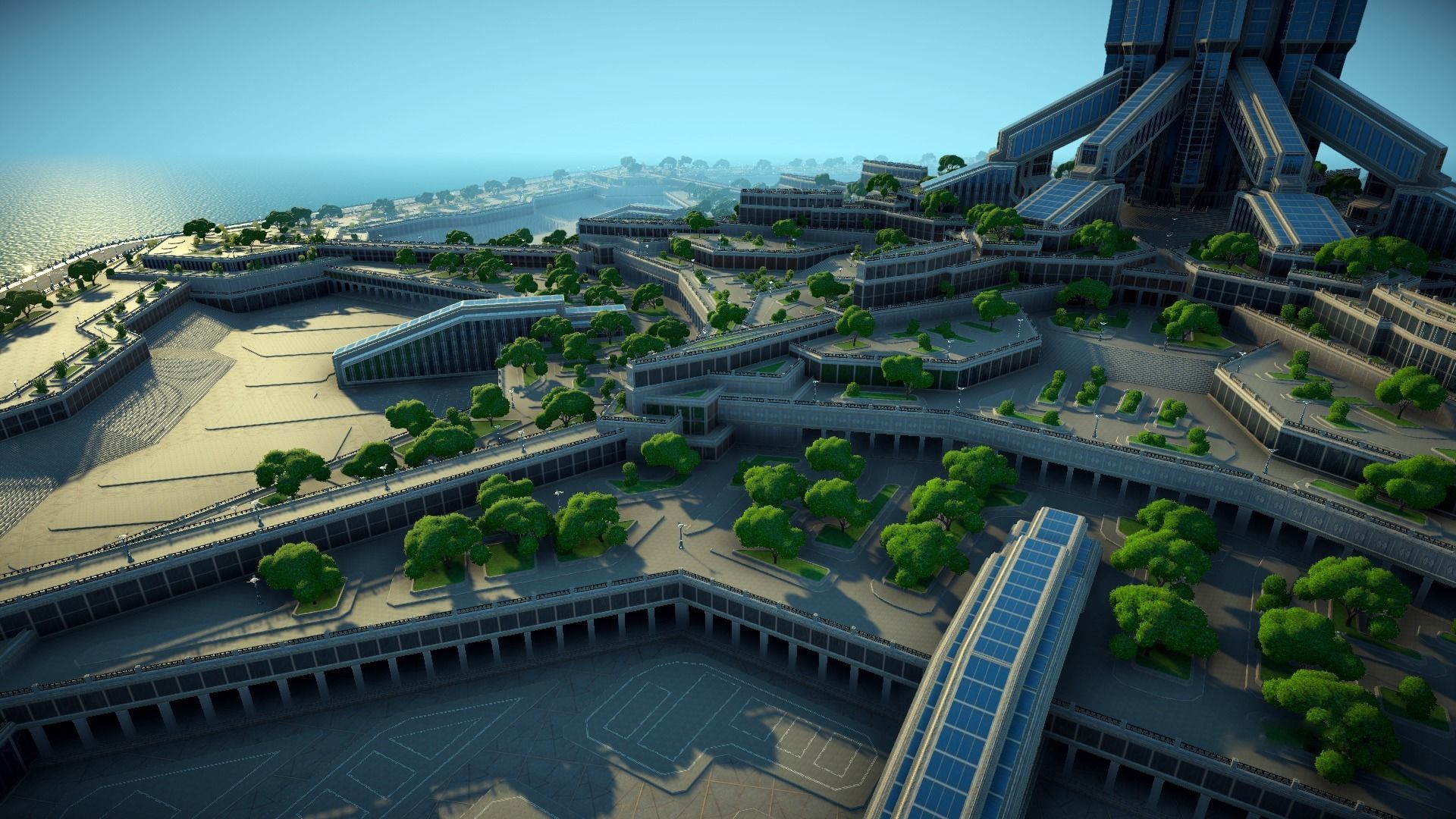 Sci fi city low-poly constructor Low-poly 3D model_40