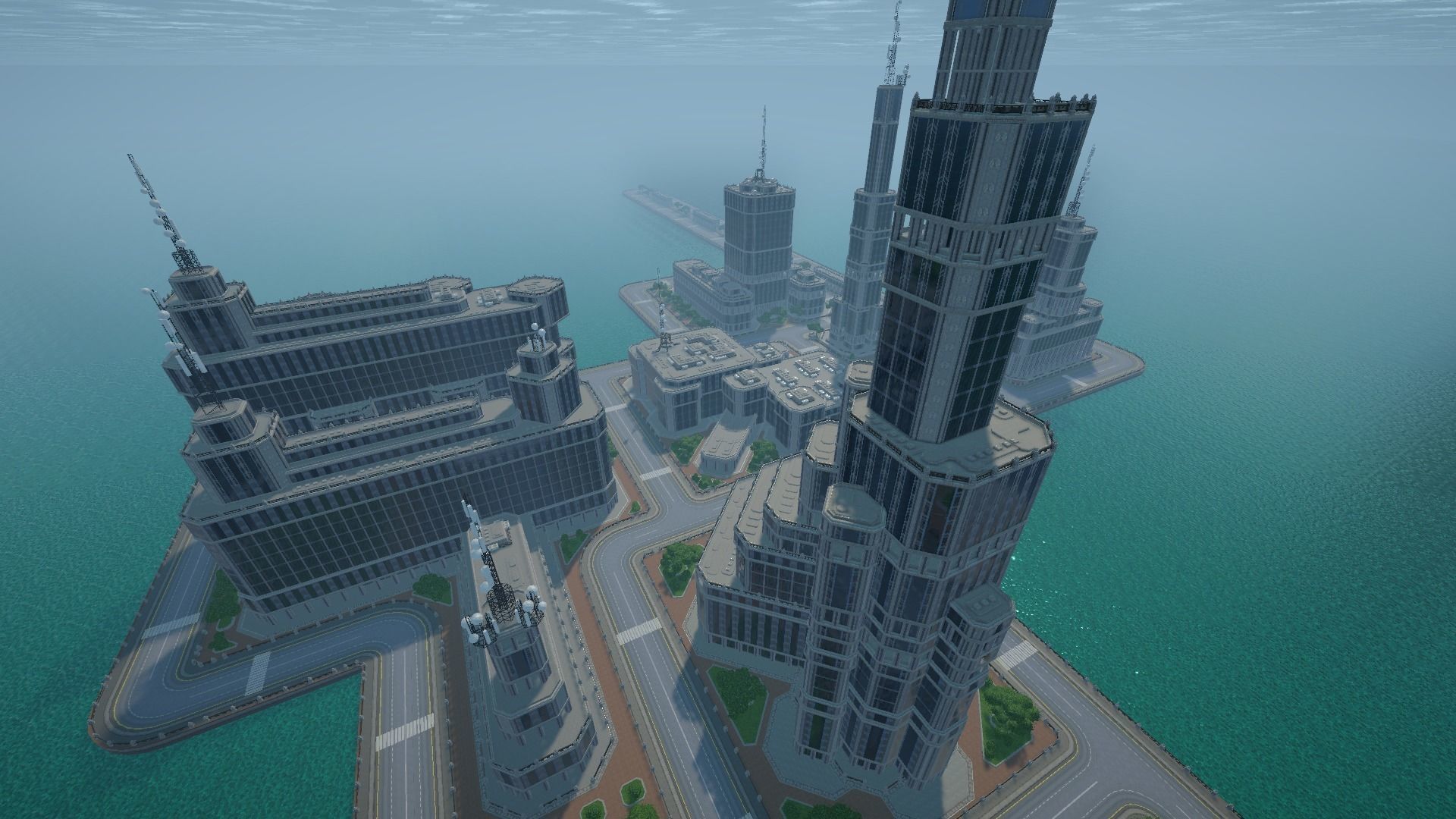 Sci fi city low-poly constructor Low-poly 3D model_10