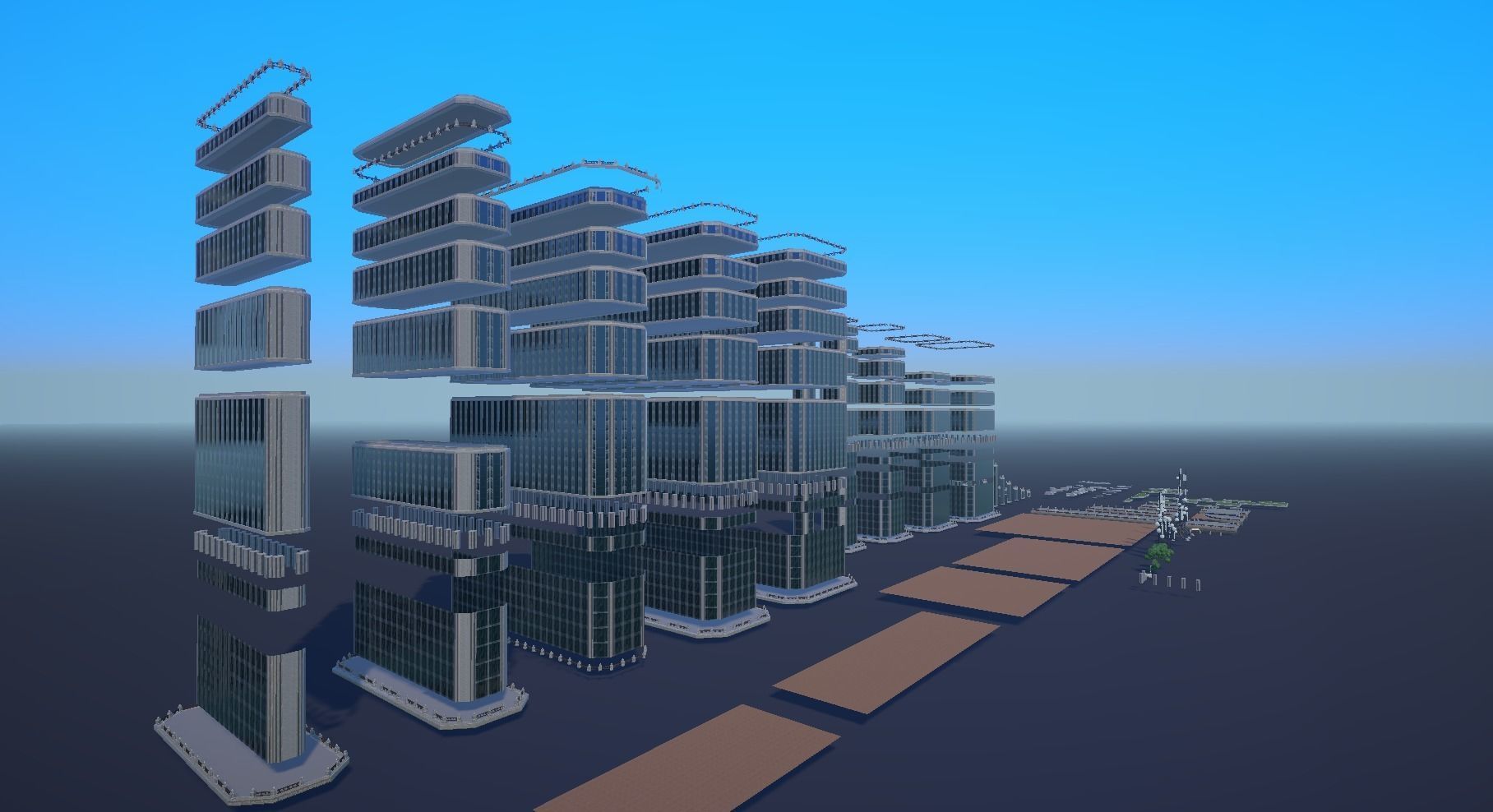 Sci fi city low-poly constructor Low-poly 3D model_32