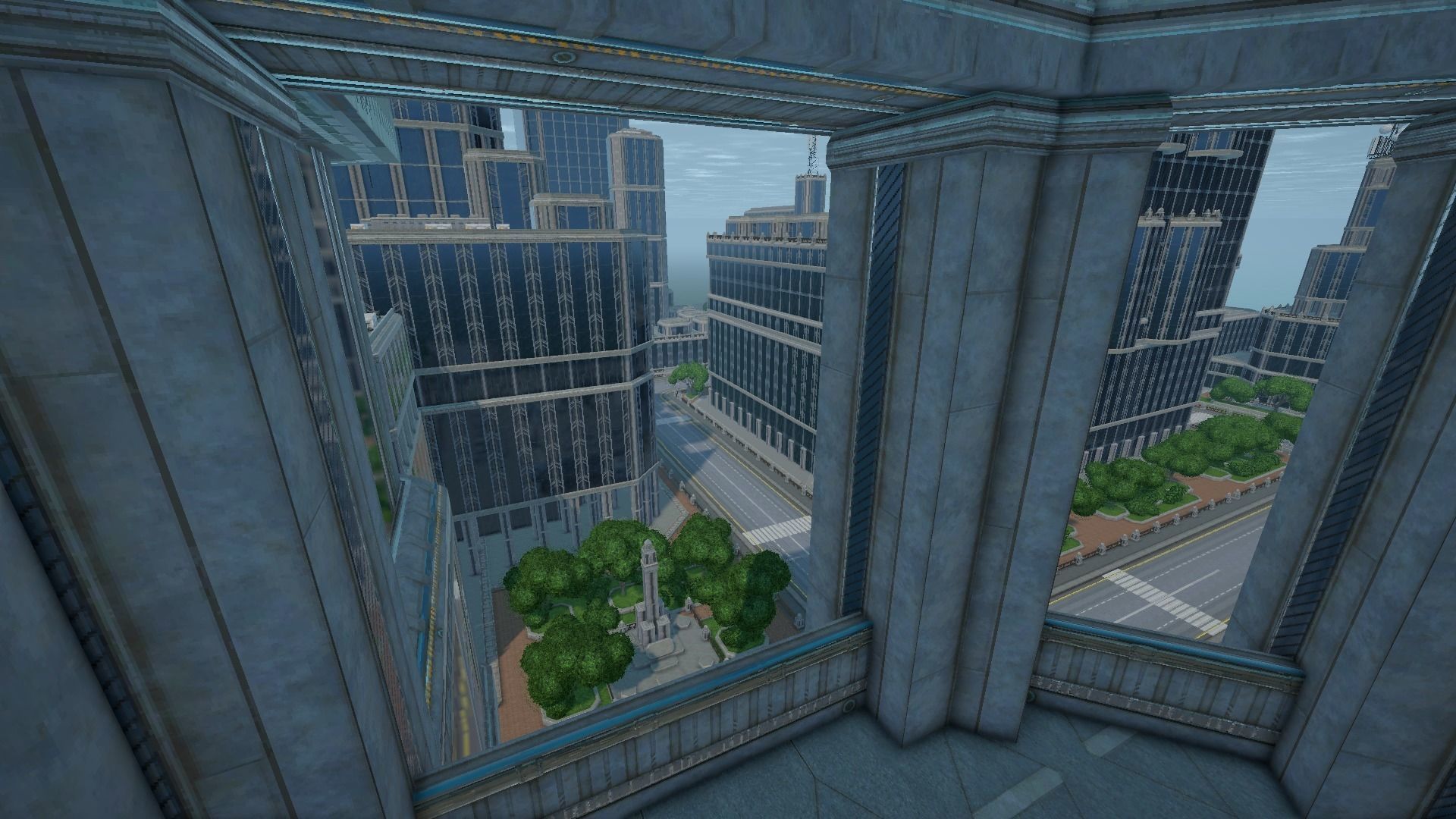 Sci fi city low-poly constructor Low-poly 3D model_9