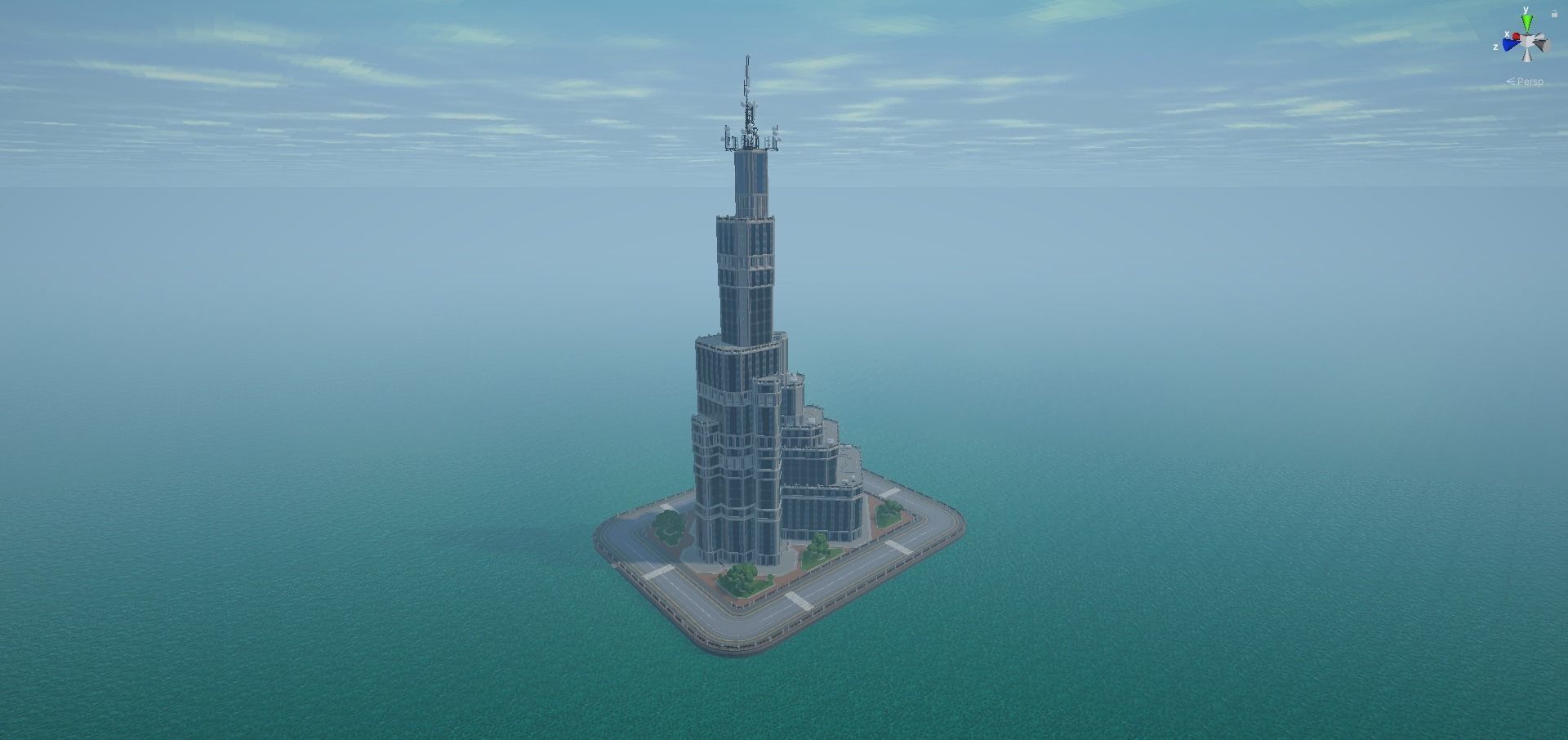 Sci fi city low-poly constructor Low-poly 3D model_36