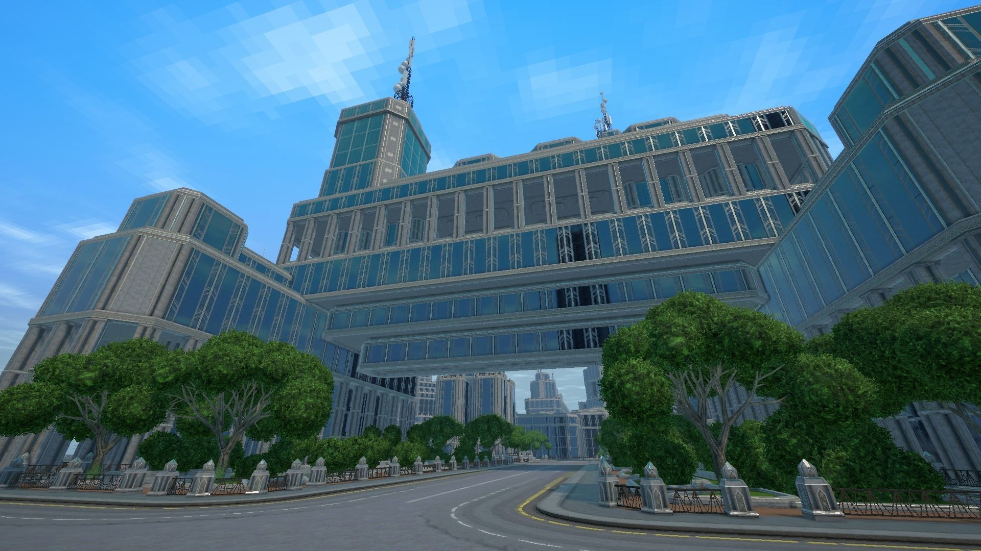 Sci fi city low-poly constructor Low-poly 3D model_16