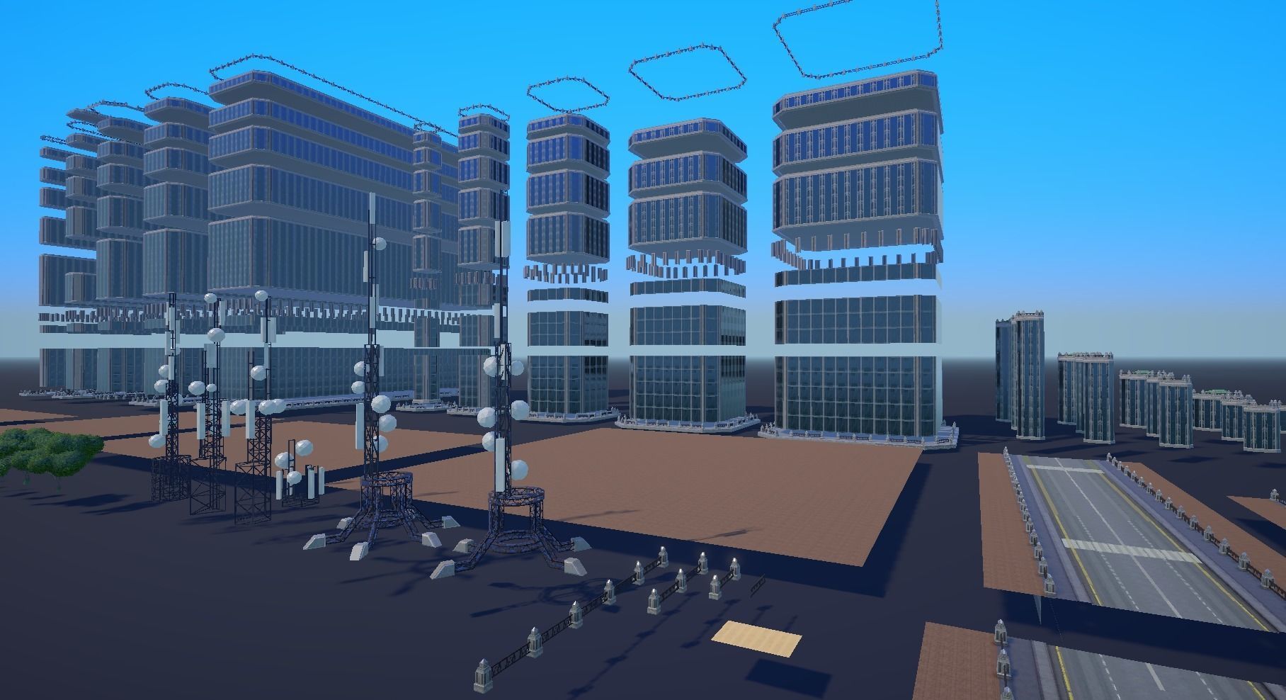 Sci fi city low-poly constructor Low-poly 3D model_34