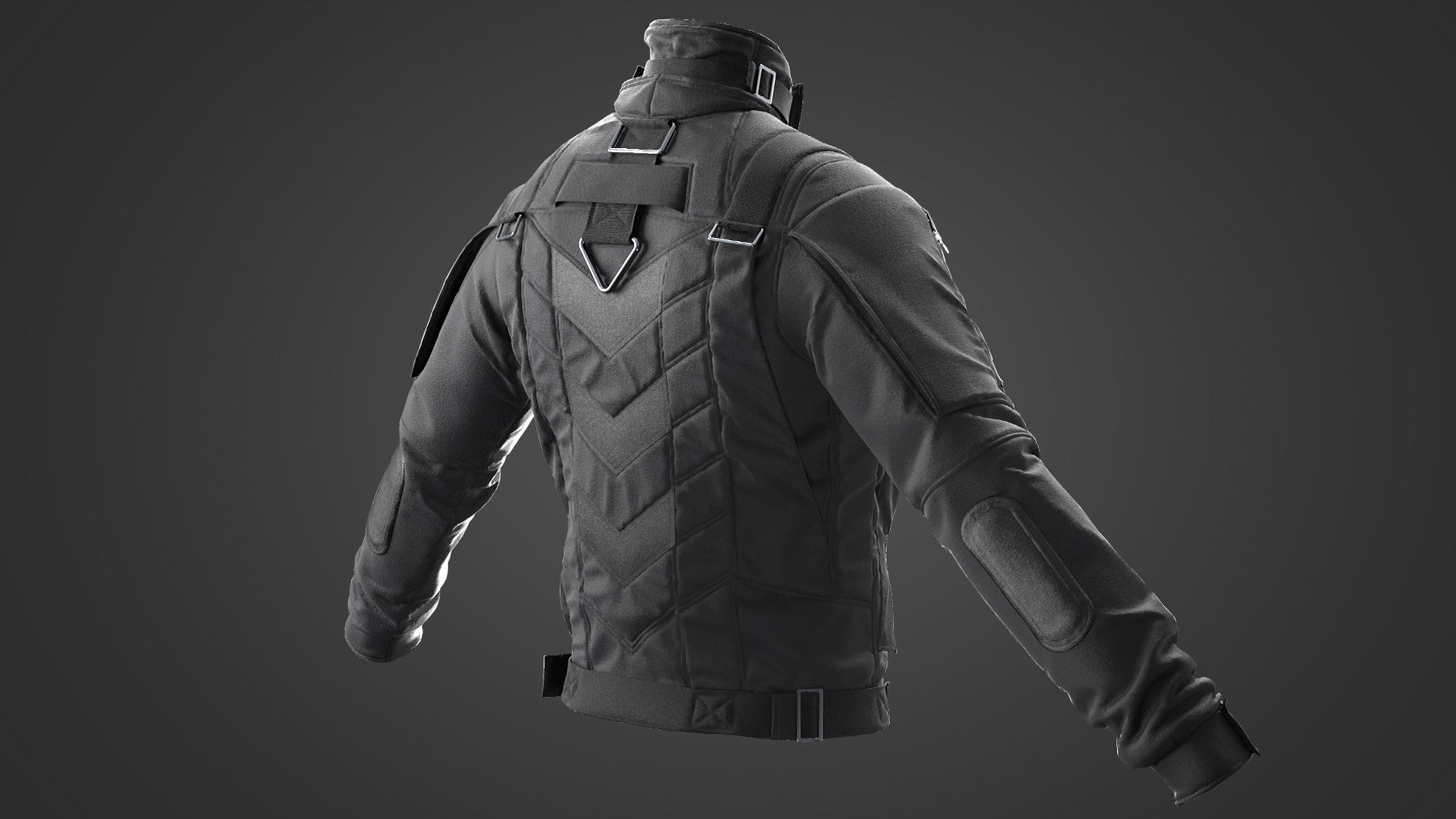 Military tactical jacket Uniform Soldier 3D model_0