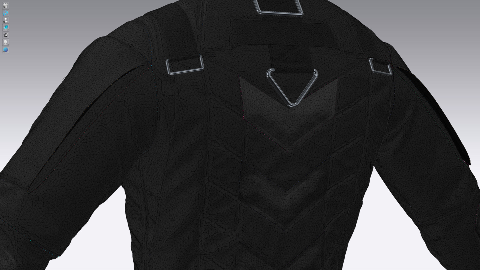 Military tactical jacket Uniform Soldier 3D model_8