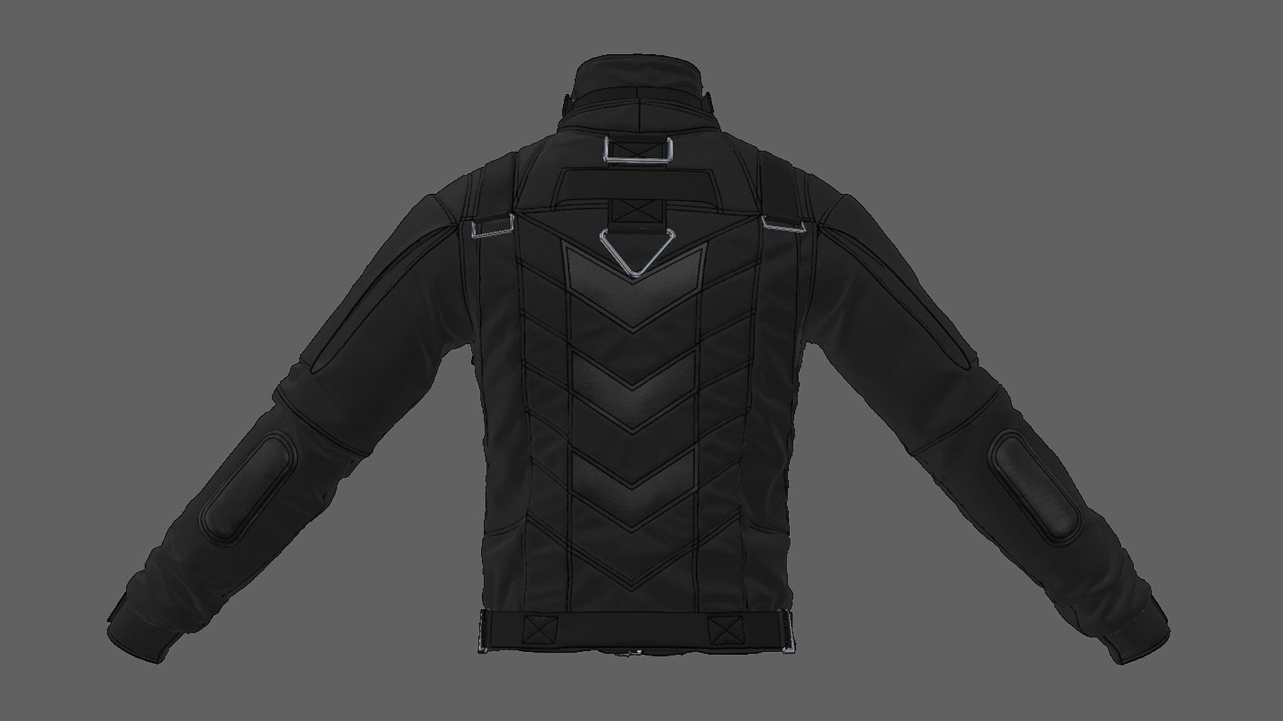 Military tactical jacket Uniform Soldier 3D model_4