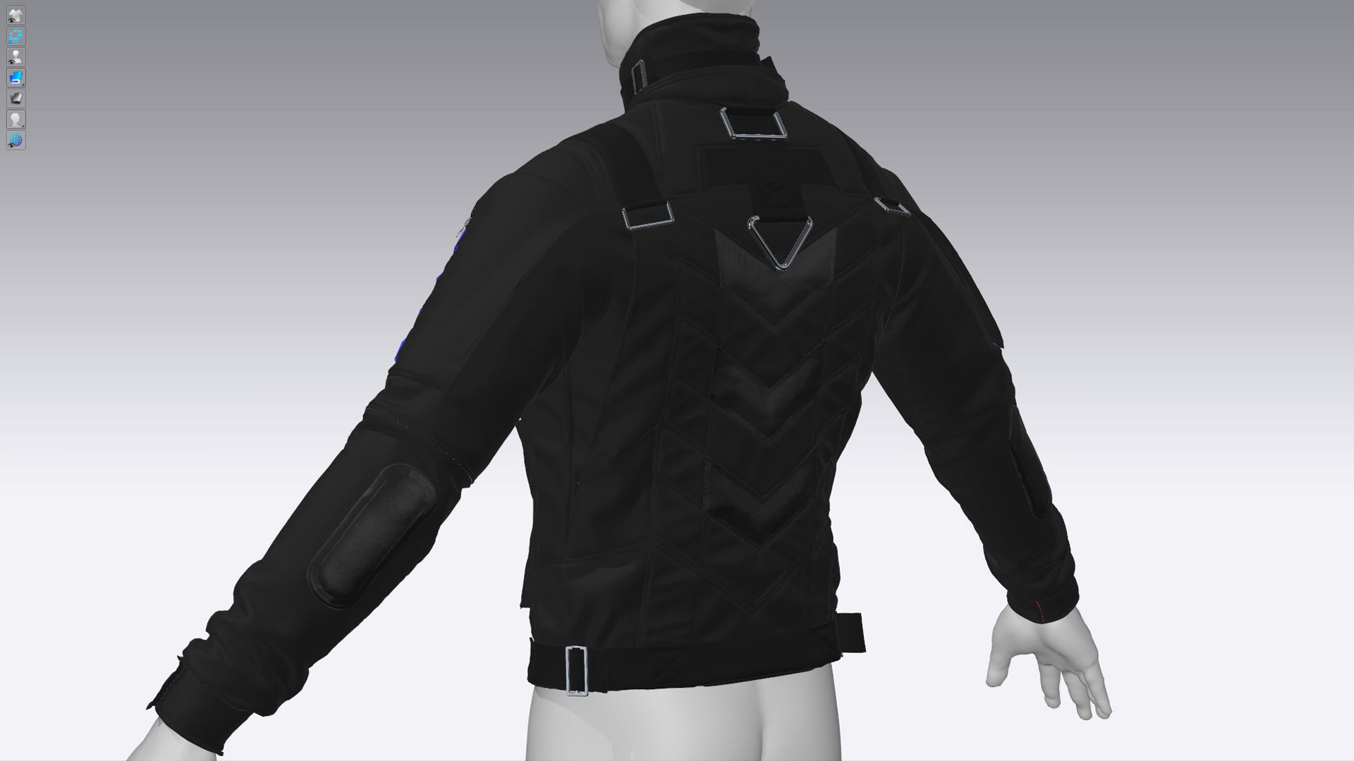 Military tactical jacket Uniform Soldier 3D model_6