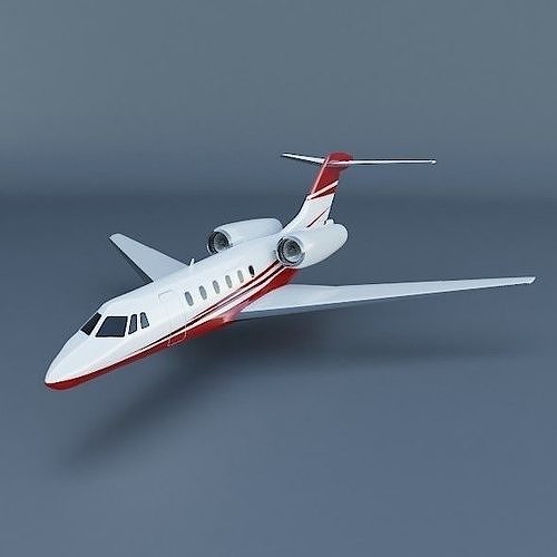 Cessna Citation X 200 private jet Low-poly 3D model