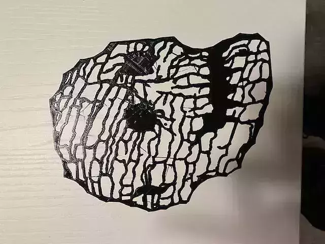 cabeza paper cut out of skull
