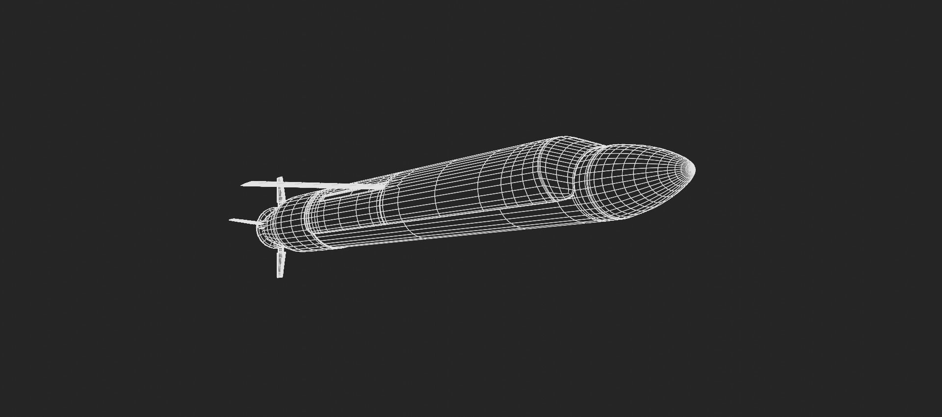 3M-54E Kalibr Anti Ship Missile  Low-poly 3D model_6
