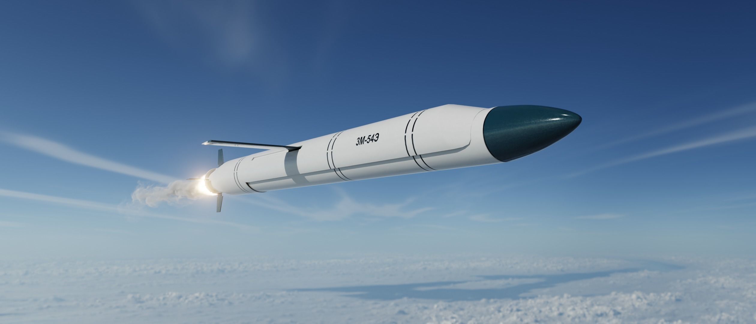 3M-54E Kalibr Anti Ship Missile  Low-poly 3D model_2