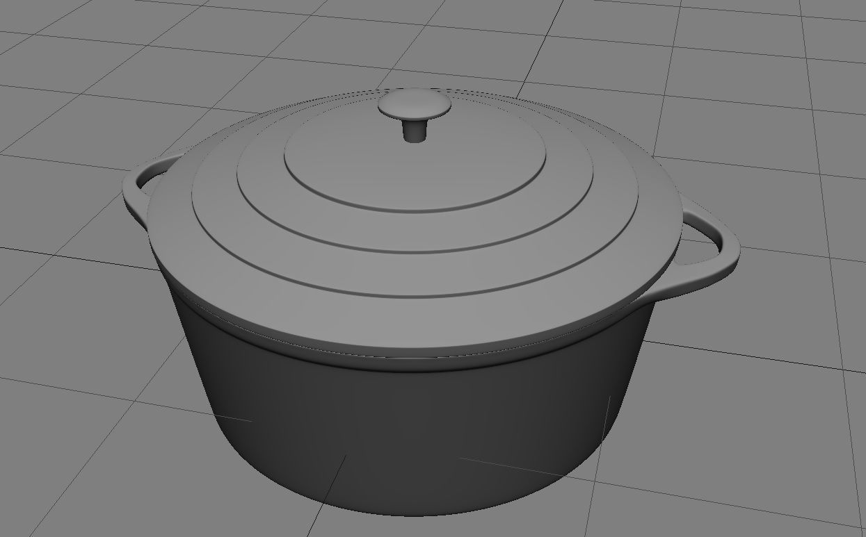 Blue Cooking Pot 3D Model Low-poly 3D model_11