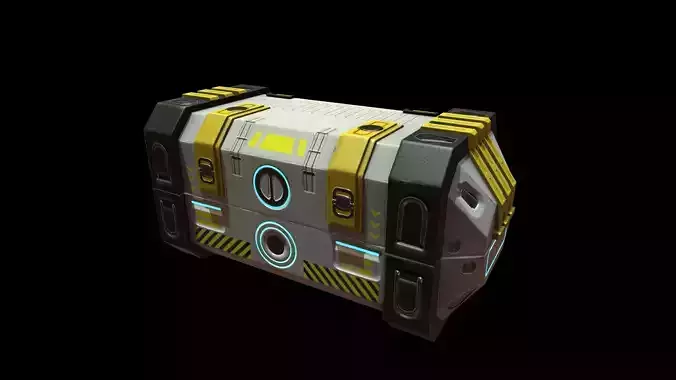 Sc-Fi box Low-poly 3D model