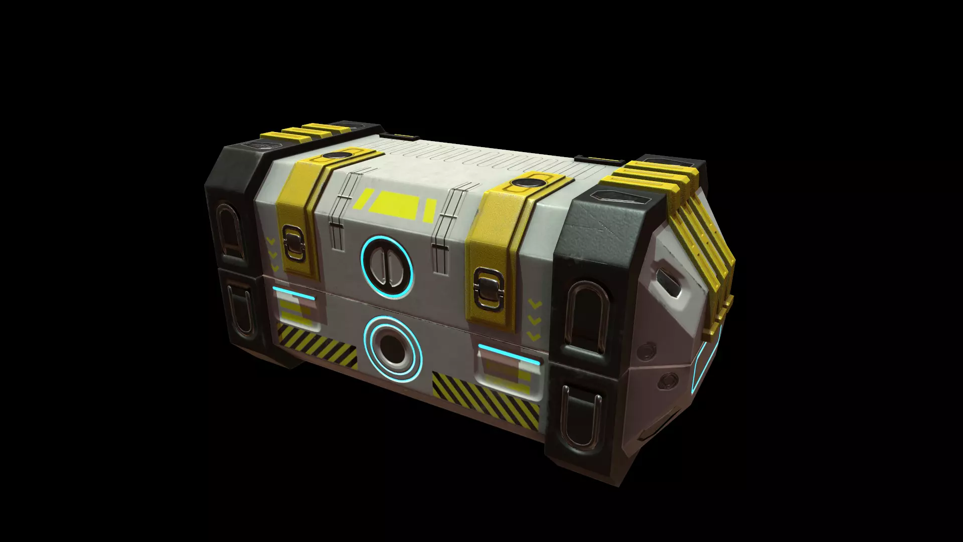 Sc-Fi box Low-poly 3D model