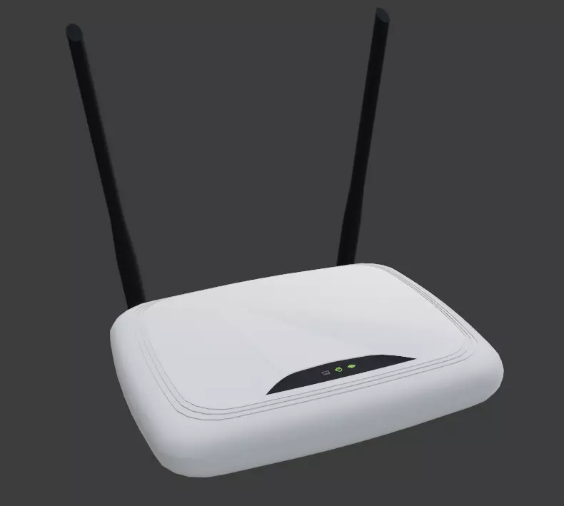Router wireless Low-poly 3D model_0