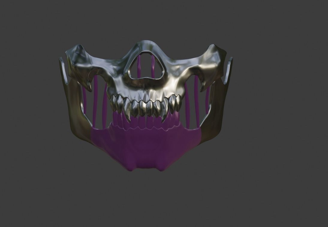Mileena mask from Mortal Kombat 11 - Sadakui Kombat mask 3D print model_7