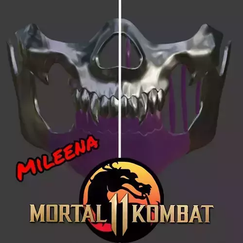 Mileena mask from Mortal Kombat 11 - Sadakui Kombat mask 3D print model