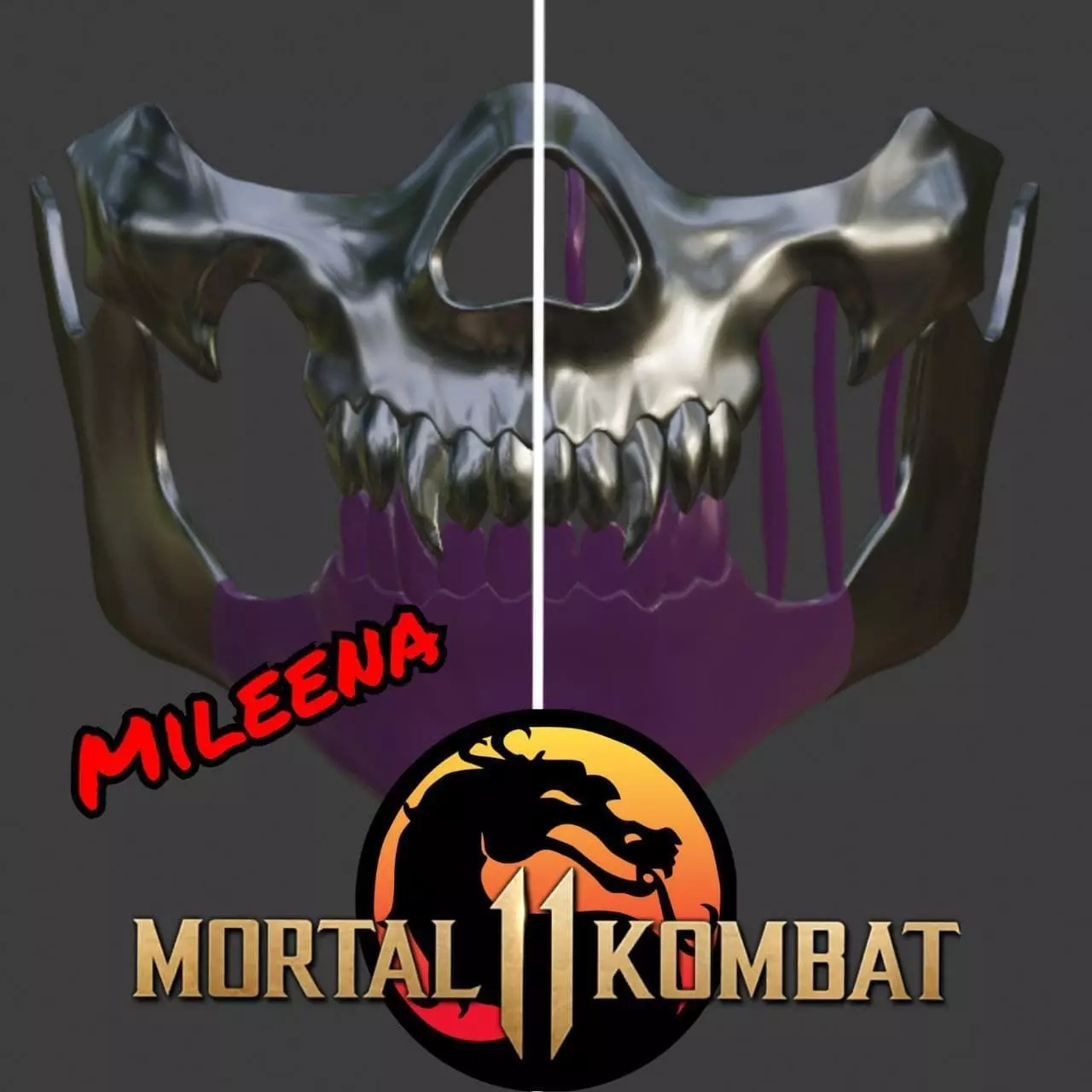 Mileena mask from Mortal Kombat 11 - Sadakui Kombat mask 3D print model_0