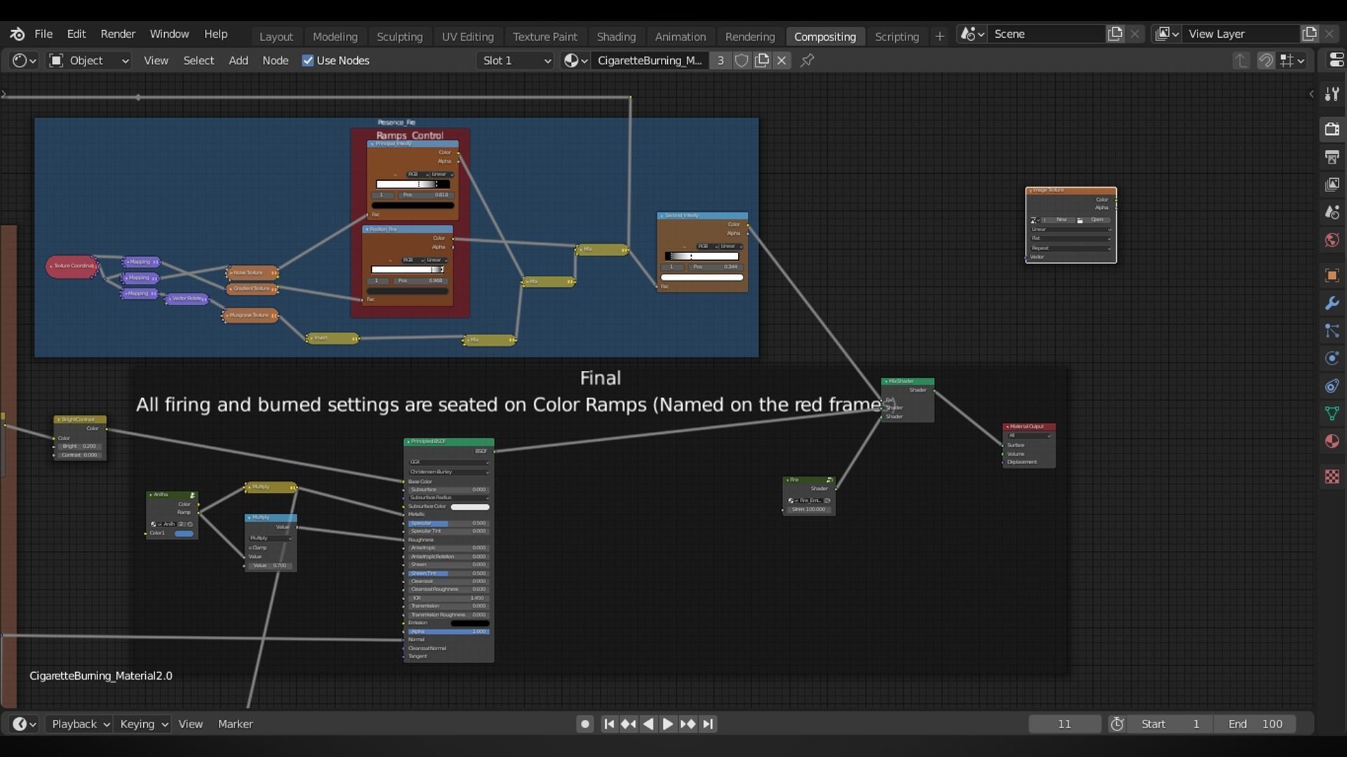 PBR Generic Cigarette Burning  Low-poly 3D model_26