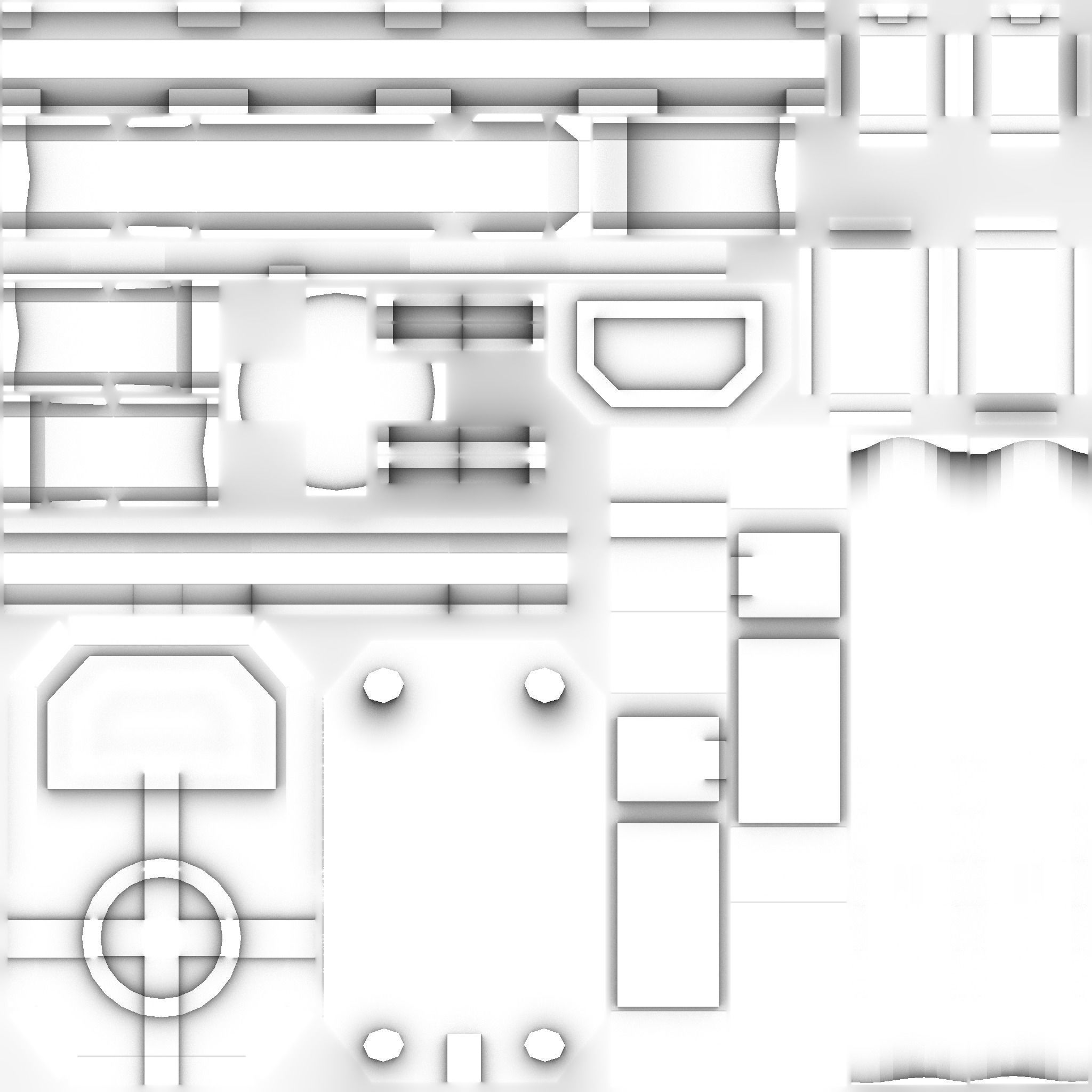 Sci-Fi Medic Kit Backpack - Character Design Low-poly 3D model_11