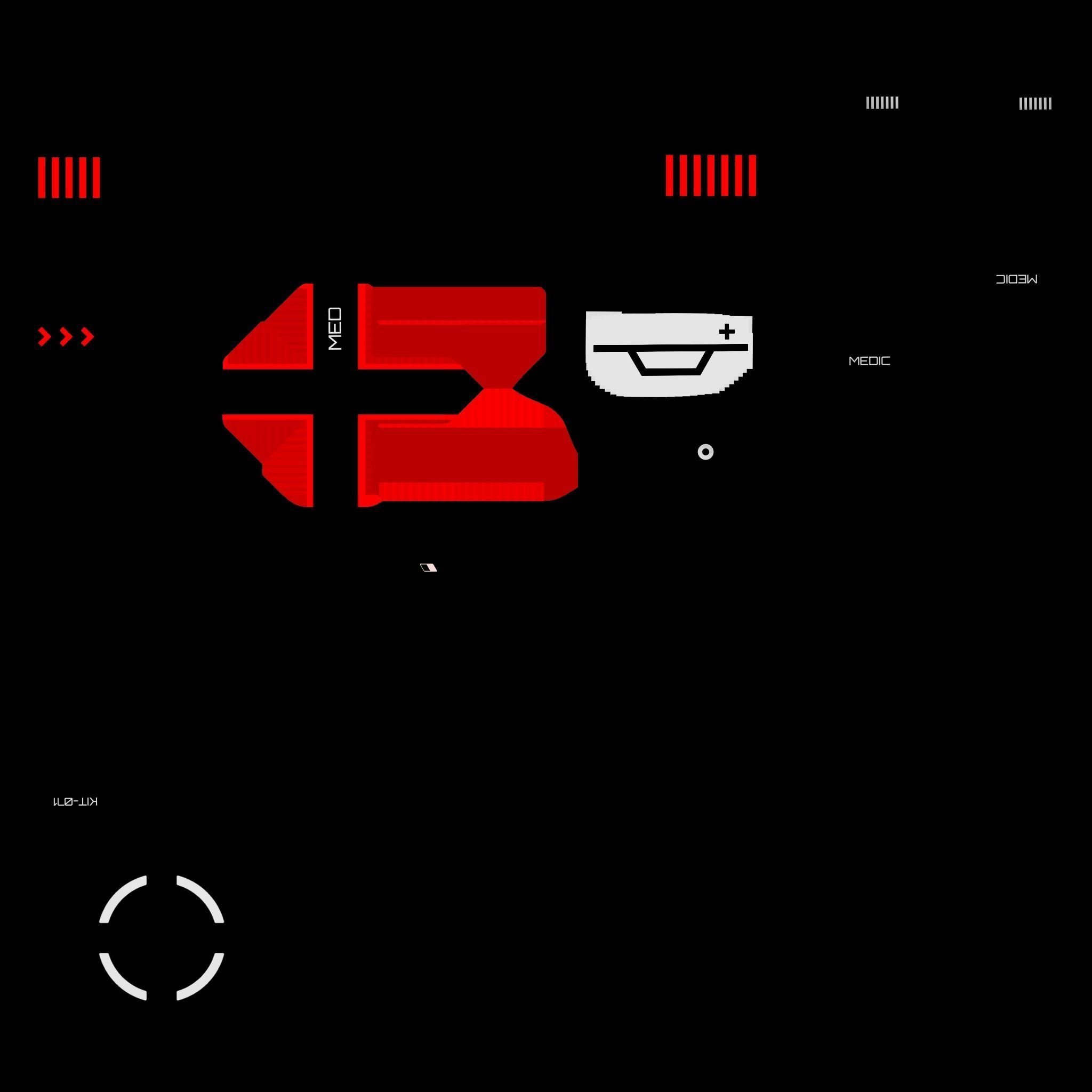 Sci-Fi Medic Kit Backpack - Character Design Low-poly 3D model_21