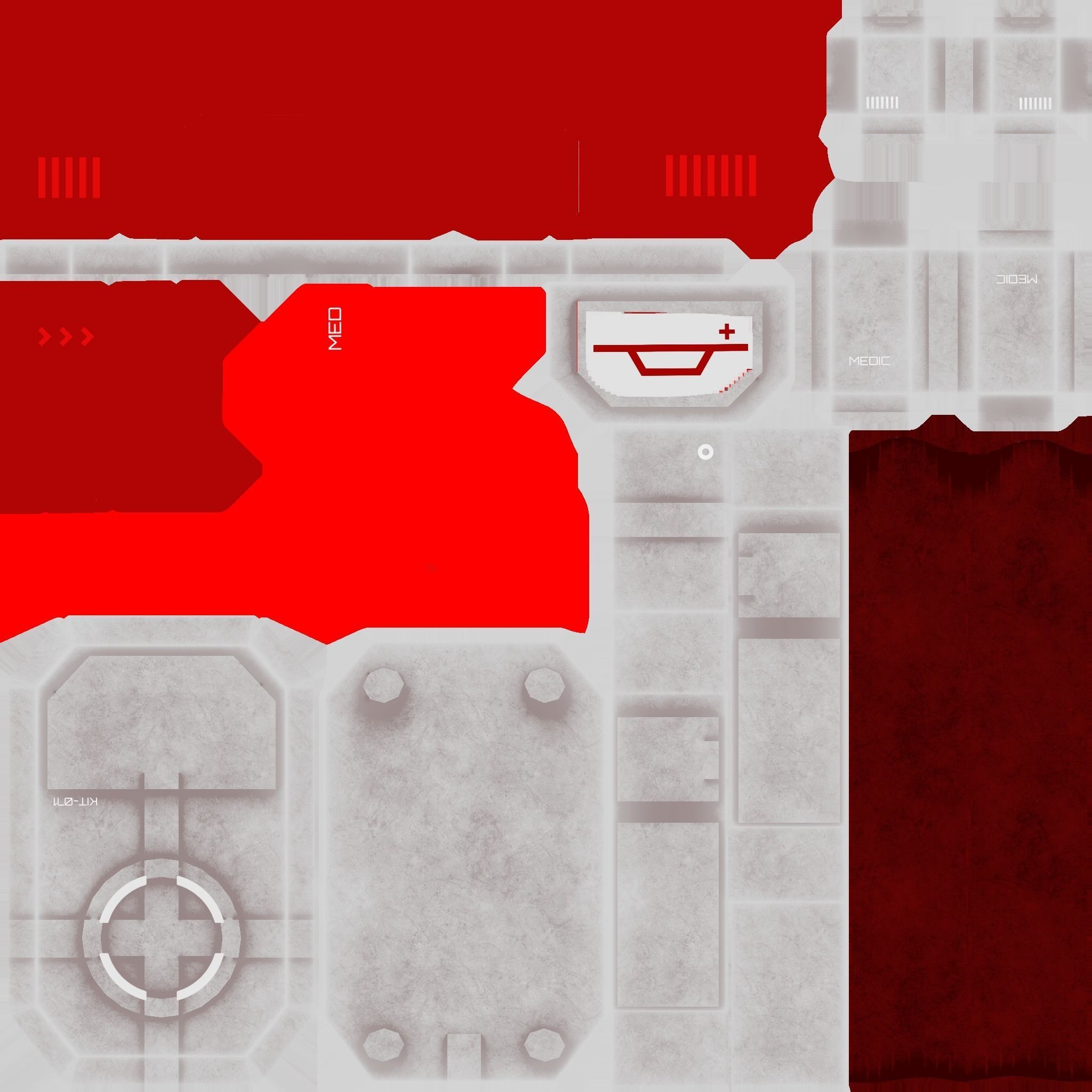 Sci-Fi Medic Kit Backpack - Character Design Low-poly 3D model_18