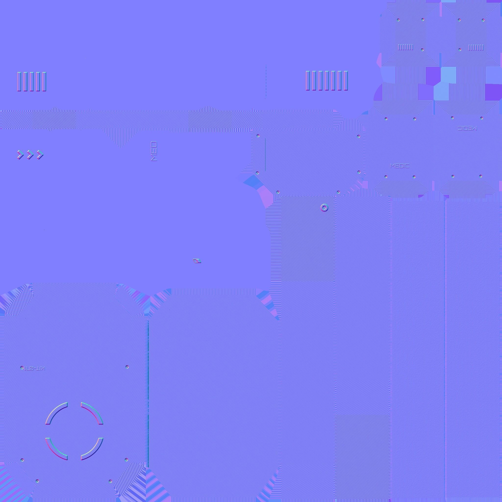 Sci-Fi Medic Kit Backpack - Character Design Low-poly 3D model_17