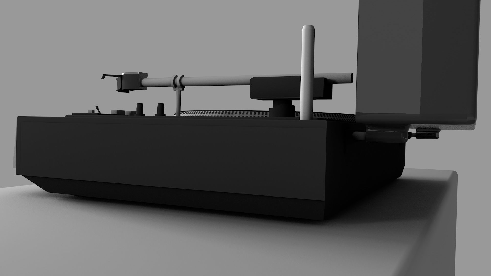 Classic Record Player 3D model_6